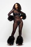 SUPER WHOLESALE | Black Rhinestone Jumpsuit