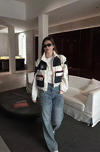 SUPER WHOLESALE | Patchwork Tracking Windbreaker Coat
