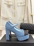 SUPER WHOLESALE | Mary Janes Heels(Cotton Tweed)
