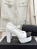 SUPER WHOLESALE | Mary Janes Heels(Cotton Tweed)
