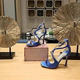 SUPER WHOLESALE | Satin Crystal Sandal in Blue