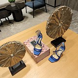 SUPER WHOLESALE | Satin Crystal Sandal in Blue