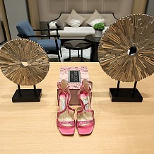 SUPER WHOLESALE | Satin Crystal Sandal in Pink