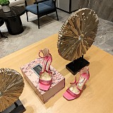 SUPER WHOLESALE | Satin Crystal Sandal in Pink