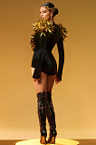 SUPER WHOLESALE | Stars Plunging Neck Romper