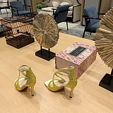 SUPER WHOLESALE | Satin Crystal Sandal in Gold