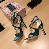 SUPER WHOLESALE | Satin Crystal Sandal in Green