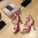 SUPER WHOLESALE | Satin Crystal Sandal in Pink