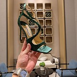 SUPER WHOLESALE | Satin Crystal Sandal in Green