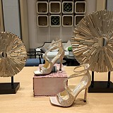 SUPER WHOLESALE | Satin Crystal Sandal in Champagne