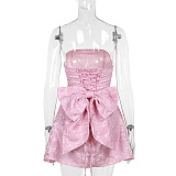 SUPER WHOLESALE | Strapless Big Bow Dress