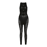 SUPER WHOLESALE | Lace Hollow-out Jumpsuit