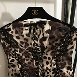 SUPER WHOLESALE |  Leopard Lace Up Corset