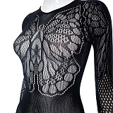 SUPER WHOLESALE |  Butterfly Mesh Jumpsuit