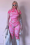 SUPER WHOLESALE |  Stand Collar Leopard Jumpsuit