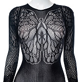 SUPER WHOLESALE |  Butterfly Mesh Jumpsuit