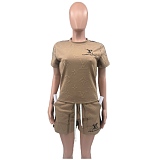 SUPER WHOLESALE |Embossed Shorts Set