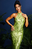 SUPER WHOLESALE | Halterncke Sequin Maxi Dress