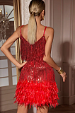 SUPER WHOLESALE | Spaghetti Fringes Maxi Dress