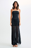 SUPER WHOLESALE | Patchwork See-through Long Dress