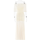 SUPER WHOLESALE | Patchwork See-through Long Dress