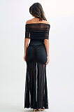 SUPER WHOLESALE | Patchwork See-through Long Dress