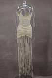 SUPER WHOLESALE | Spaghetti Maxi Fringes Dress