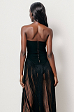 SUPER WHOLESALE | Strapless Fringe Dress