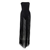 SUPER WHOLESALE | Strapless Fringe Dress