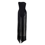 SUPER WHOLESALE | Strapless Fringe Dress