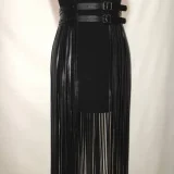 SUPER WHOLESALE | Long Fringe Belt Dress