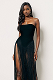SUPER WHOLESALE | Strapless Fringe Dress