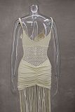 SUPER WHOLESALE | Spaghetti Maxi Fringes Dress