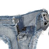 SUPER WHOLESALE | Denim Distress Halter  Washed Sets