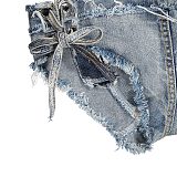 SUPER WHOLESALE | Denim Distress Halter  Washed Sets