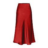 SUPER WHOLESALE | Split Silk Ankle Skirt