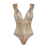 SUPER WHOLESALE | Rhinestone One-piece Swimwear