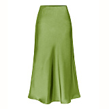 SUPER WHOLESALE | Split Silk Ankle Skirt