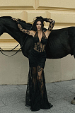 SUPER WHOLESALE | Halter Lace Dress with Gloves
