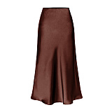 SUPER WHOLESALE | Split Silk Ankle Skirt