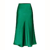 SUPER WHOLESALE | Split Silk Ankle Skirt
