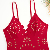 SUPER WHOLESALE |Cut-out Swimwear and Skirt Set