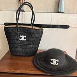 SUPER WHOLESALE | Woven Straw Set ( Sun hat & Bag)