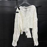 SUPER WHOLESALE | Distressed Sweater Top