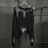 SUPER WHOLESALE | Distressed Sweater Top