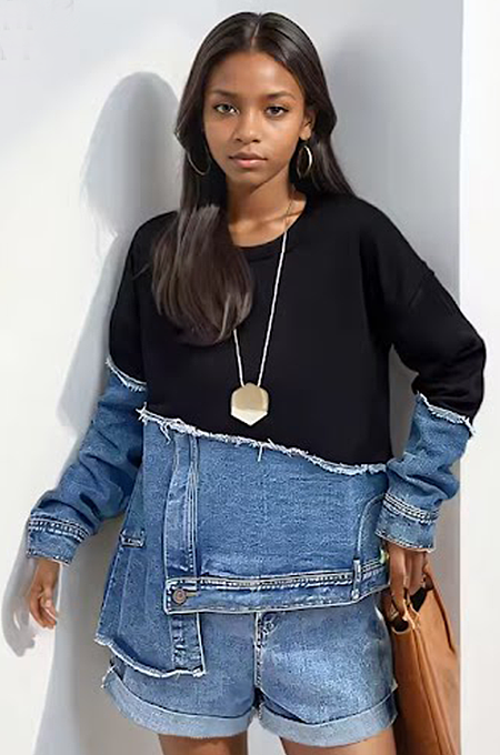 SUPER WHOLESALE |   Patchwork Sweater