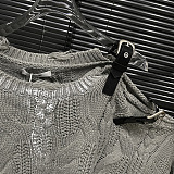 SUPER WHOLESALE | Distressed Sweater Top