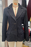 SUPER WHOLESALE | Denim Blazer Top