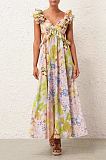 SUPER WHOLESALE | Cut-out Printed Long Dress