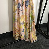 SUPER WHOLESALE | Cut-out Printed Long Dress
